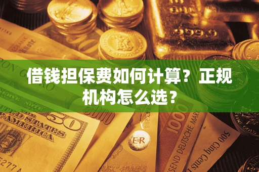 济南借钱担保费如何计算？正规机构怎么选？